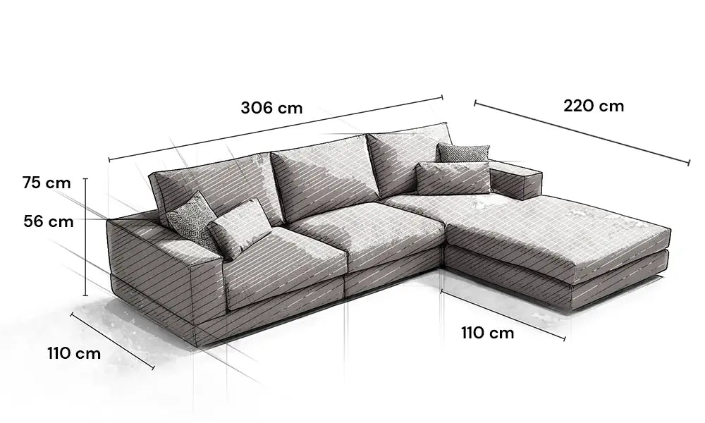 Stoff Ecksofa Bern