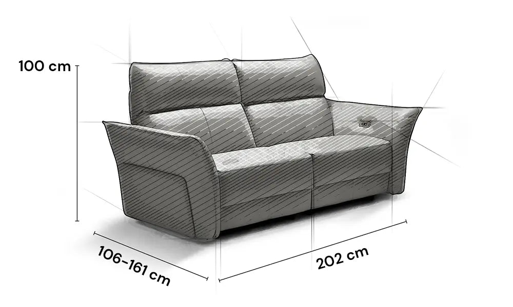 Leder Sofa Como