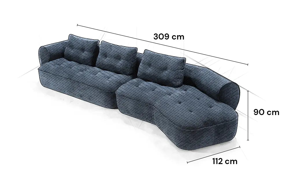 Stoff Ecksofa Barcelona
