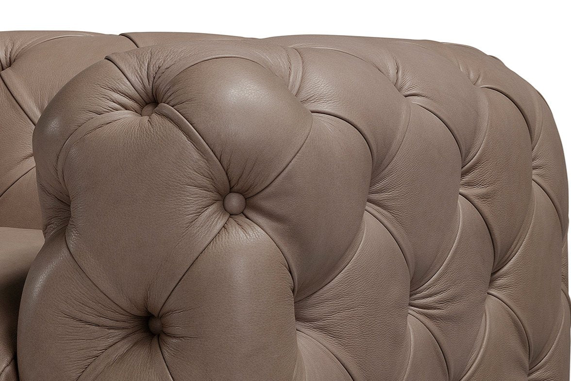 Chesterfield Hamptons Leder Sofa