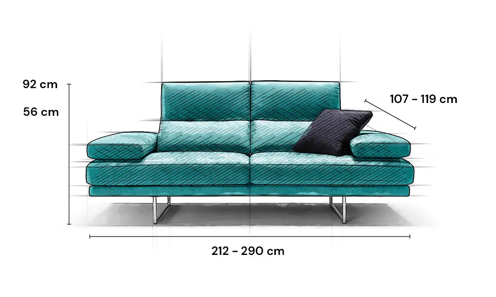 Stoff 3 Sofa Lyon