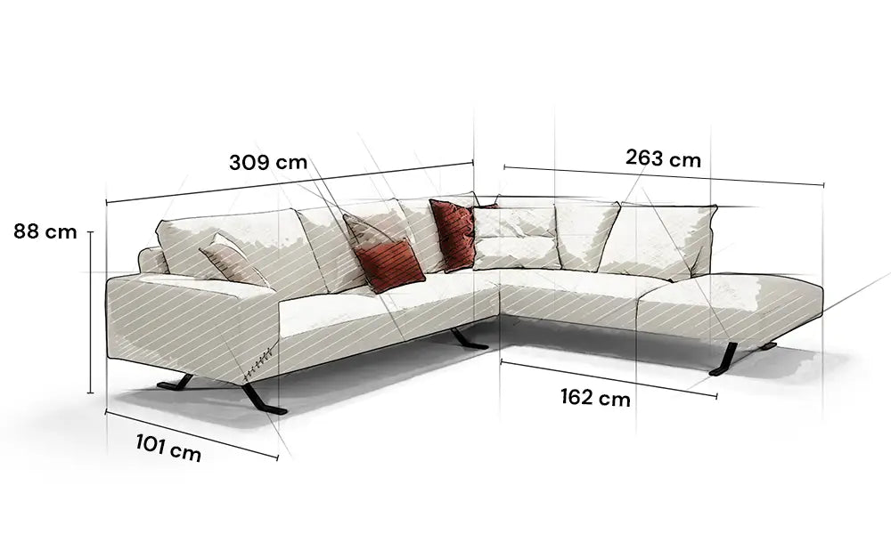 Leder Ecksofa Ancona