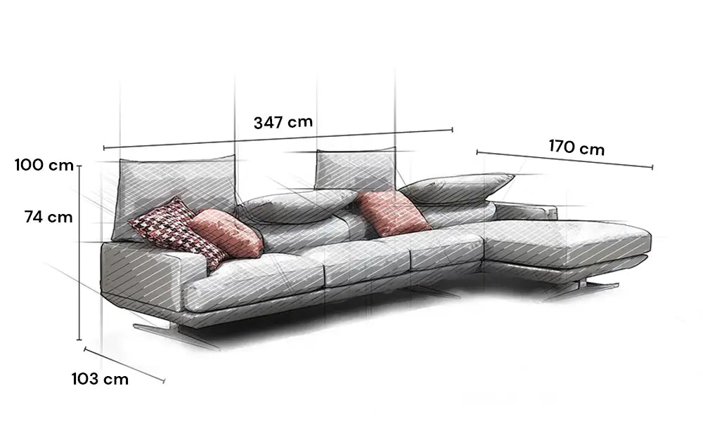 Leder Ecksofa Belize