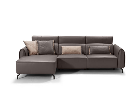 Handgefertigtes Kiel Ecksofa aus Leder – elegantes Design mit großzügiger Polsterung