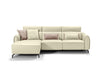 Handgefertigtes Kiel Ecksofa aus Leder – warmes Cognac Finish - Creme