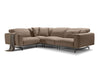 Stoff Ecksofa Nizza Braun / Links
