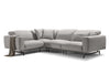 Stoff Ecksofa Nizza Grau / Links