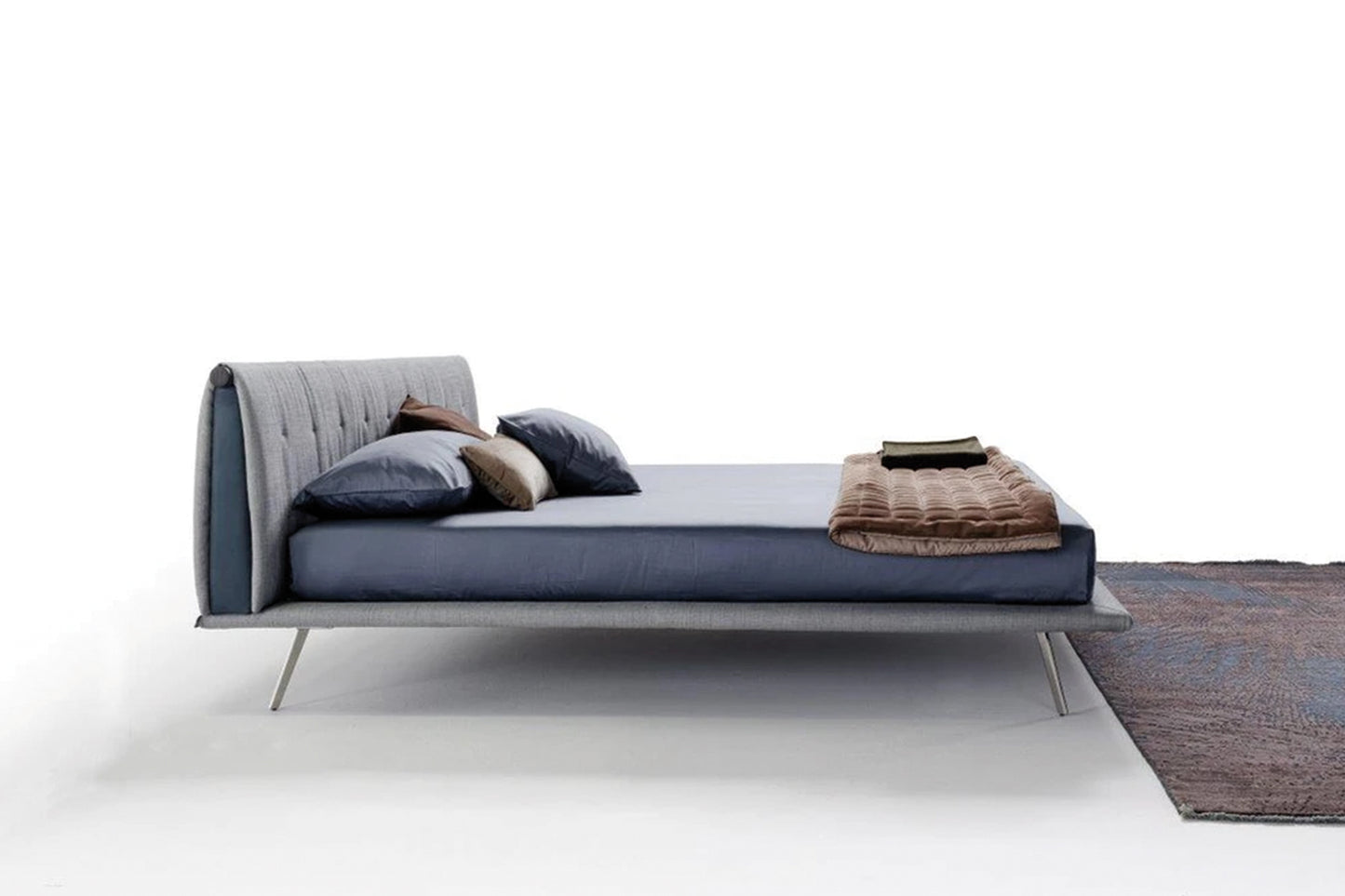 Stoff Polsterbett Stella 200 x 180 cm