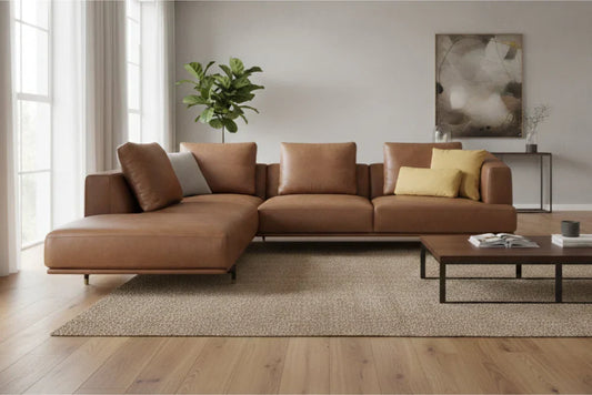 Leder-Ecksofa