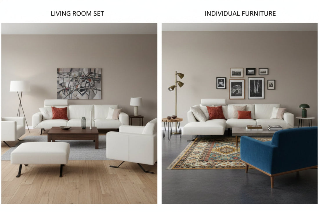 Wohnzimmergarnituren vs. Einzelmöbel