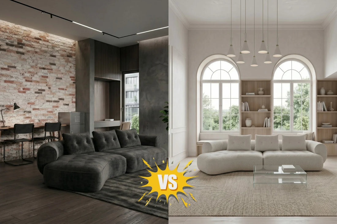 Dunkles Sofa vs. helles Sofa