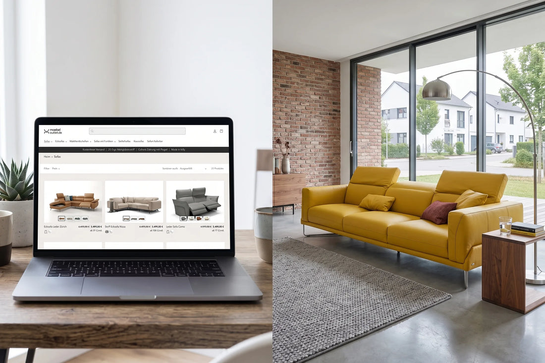 Online-Sofa vs. Realität