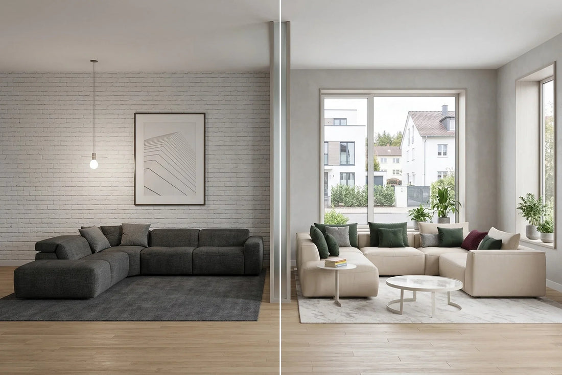 L-förmiges vs. U-förmiges Sofa