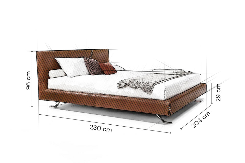 Leder Polsterbett Ancona Dream 200 x 180 cm