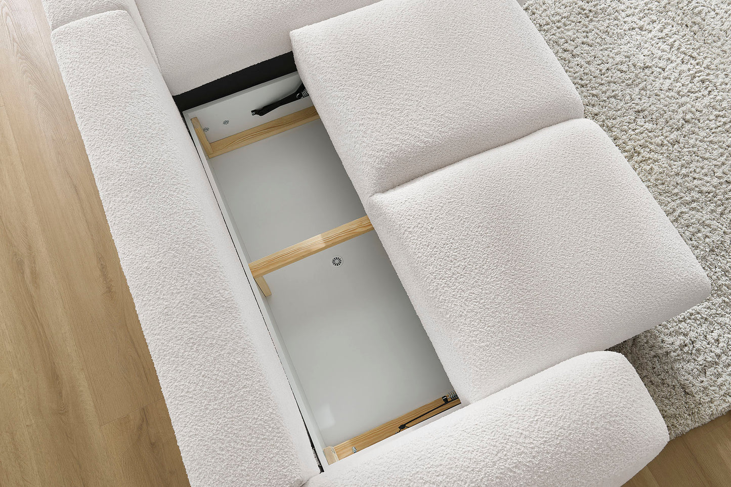Stoff Ecksofa Ascoli mit Bettfunktion