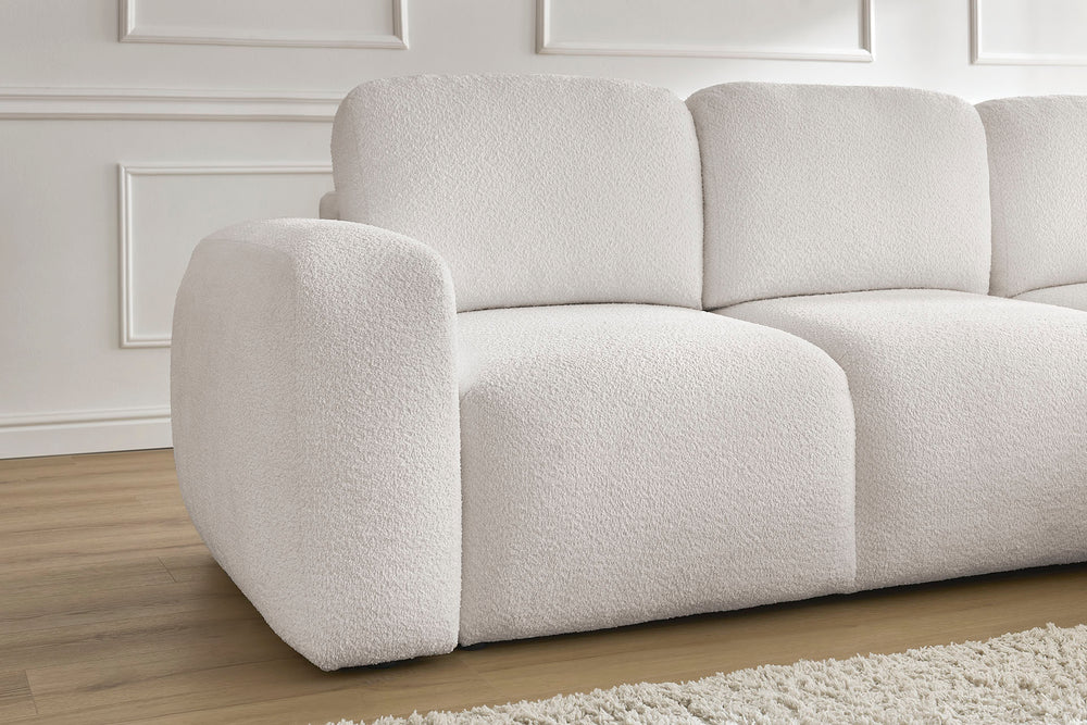 Stoff Ecksofa Ascoli mit Bettfunktion