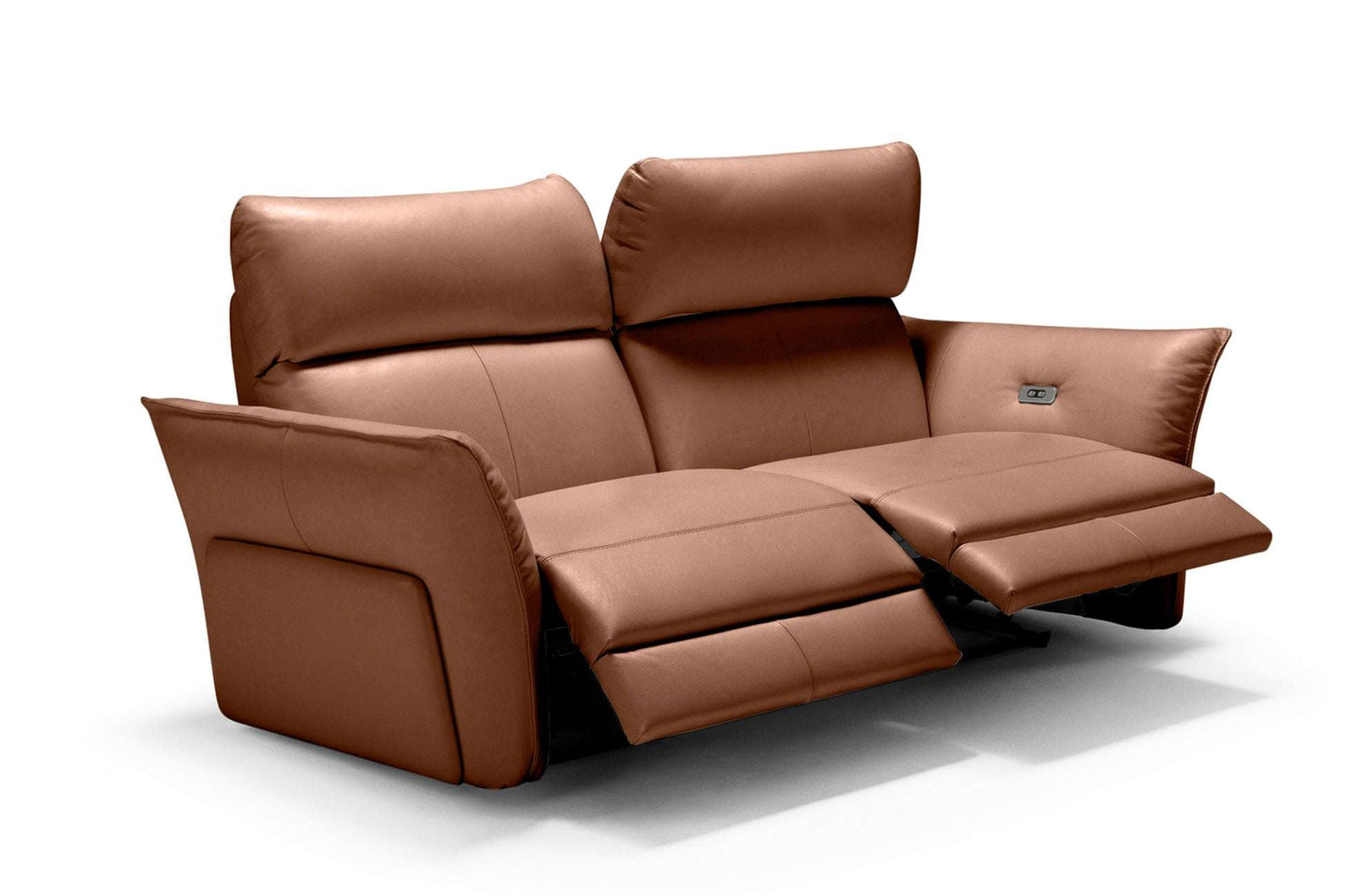 Leder Sofa Como Braun