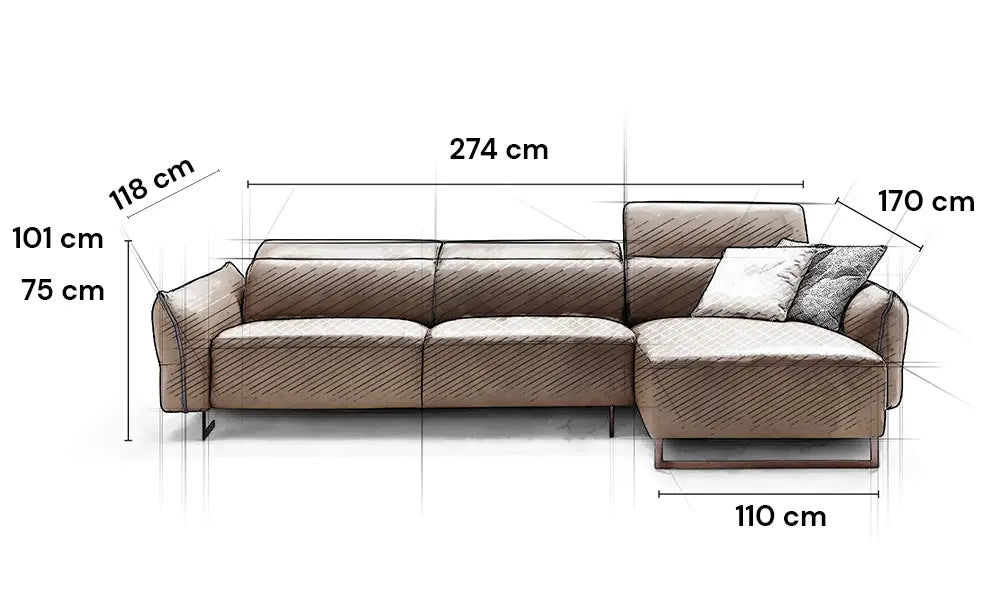 Ecksofa Leder Milano