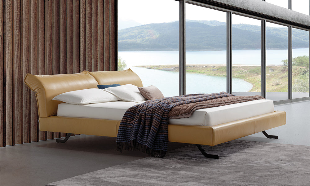 Leder Polsterbett Denver Dream 200 x 180 cm