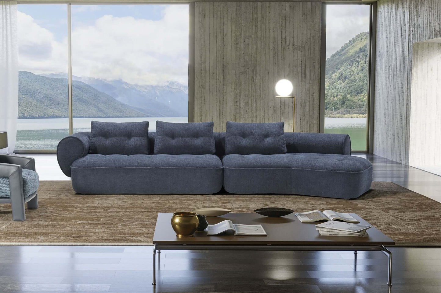 Stoff Ecksofa Barcelona
