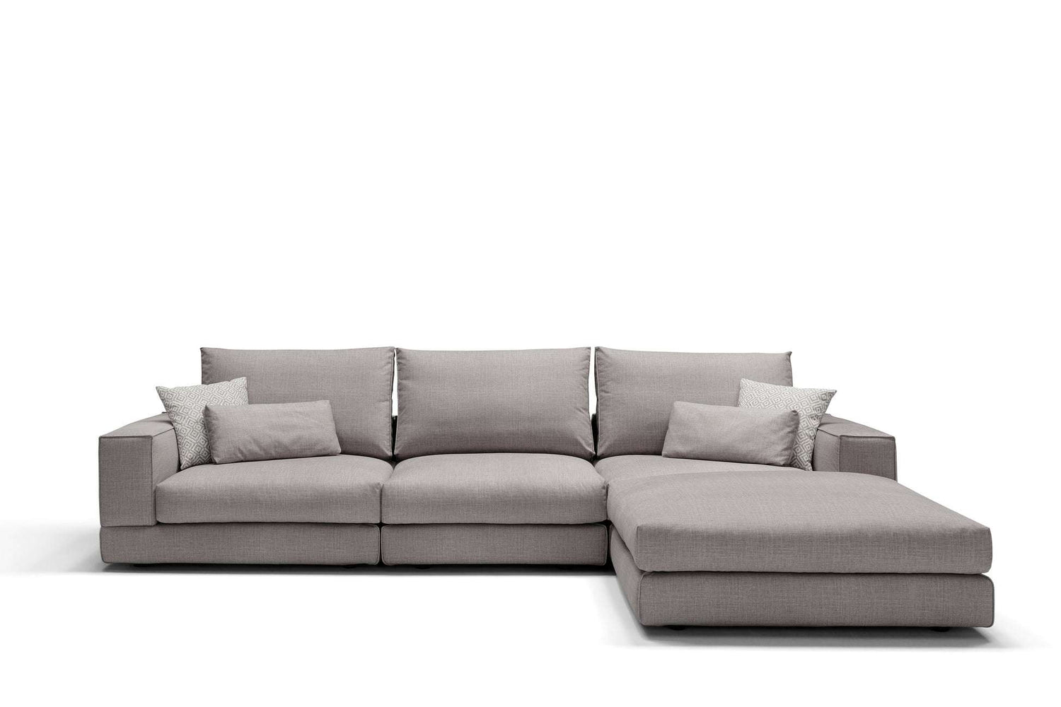 Berlin Stoffsofa 3-Sitzer in Grau mit modernem Design und komfortabler Sitzfläche