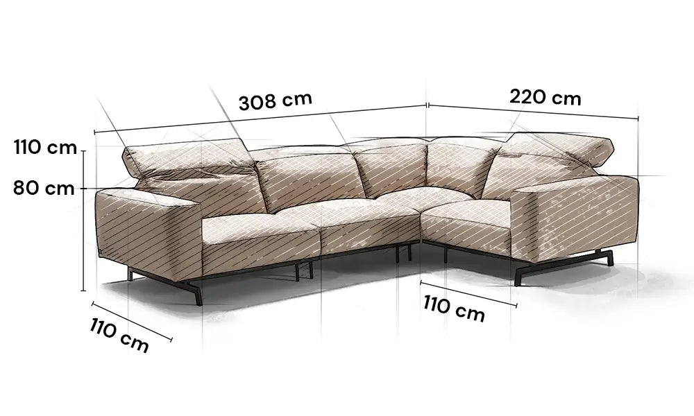 Stoff Ecksofa Nizza