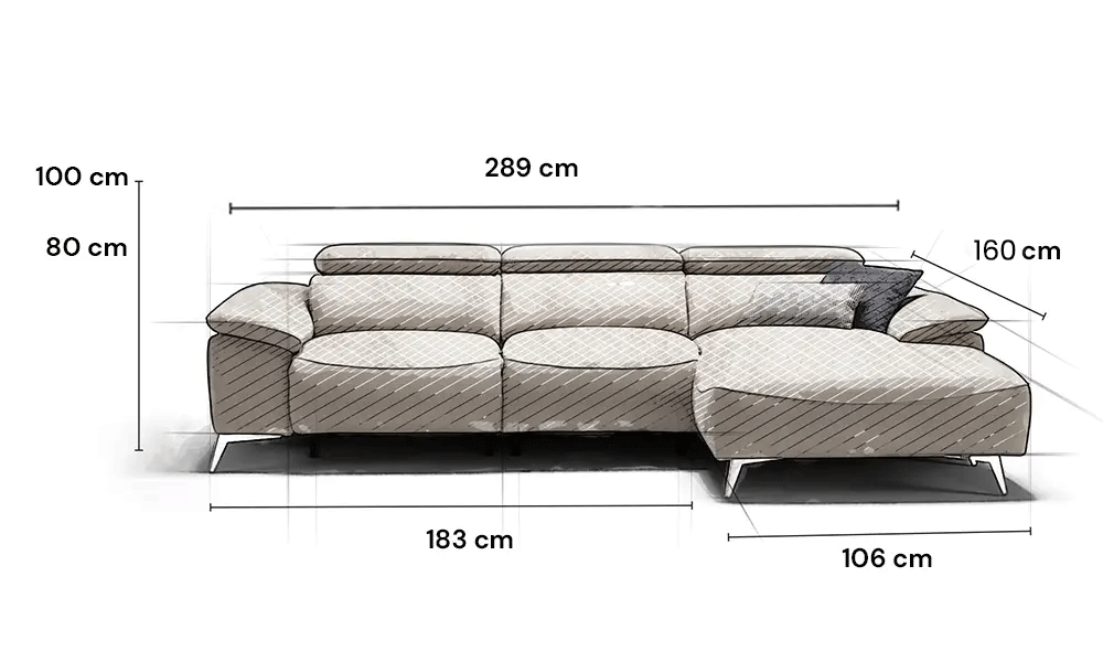 Leder Ecksofa Madrid