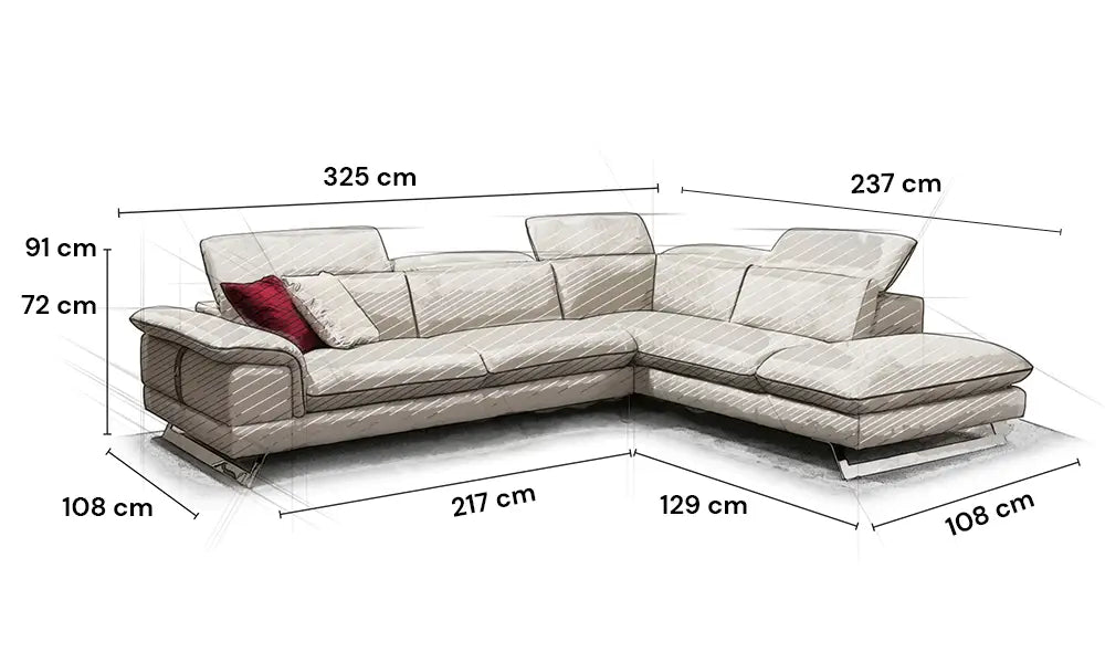 Leder Ecksofa Aspen