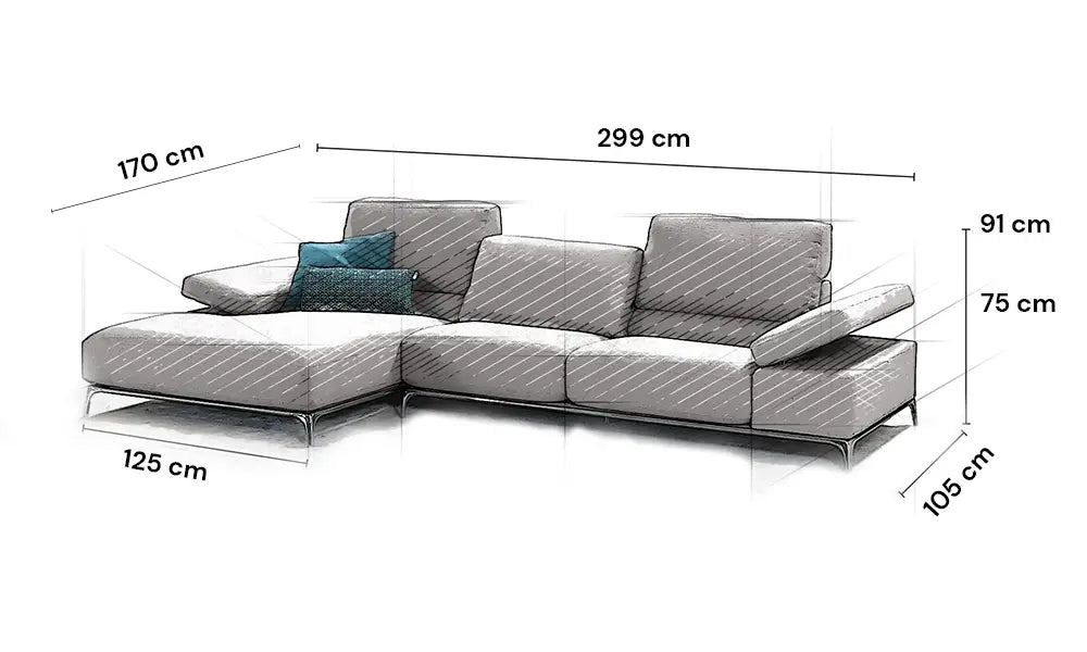 Stoff Ecksofa Paris