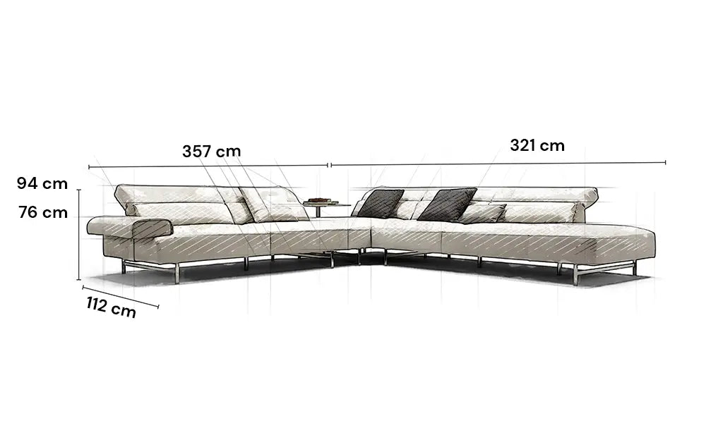 Leder Wohnlandschaft Monaco