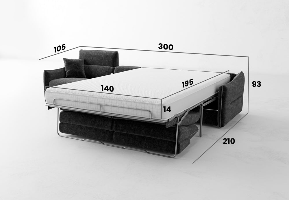 Prisma Kinosofa 3-Sitzer mit Bett