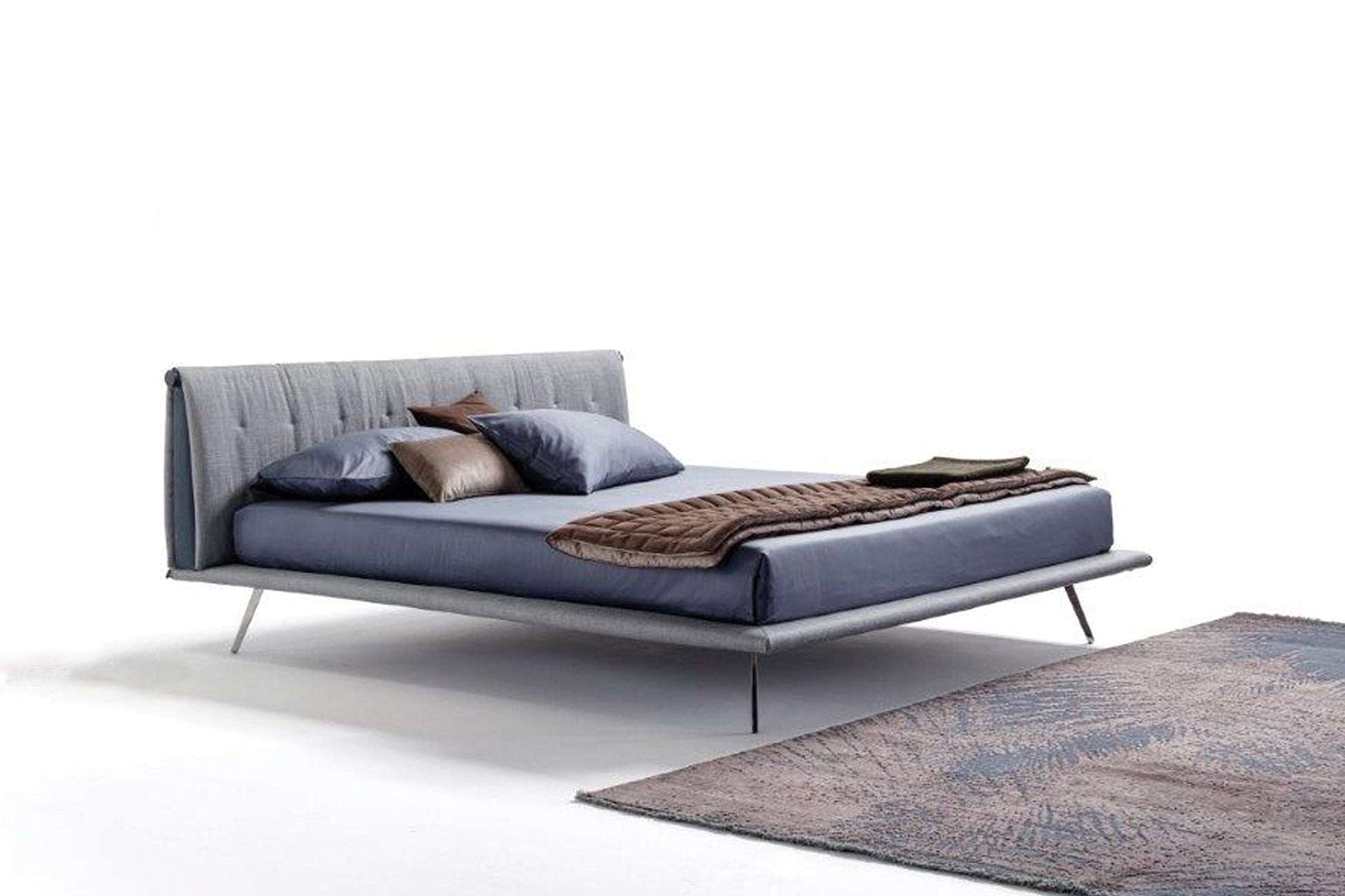 Stoff Polsterbett Stella 200 x 180 cm