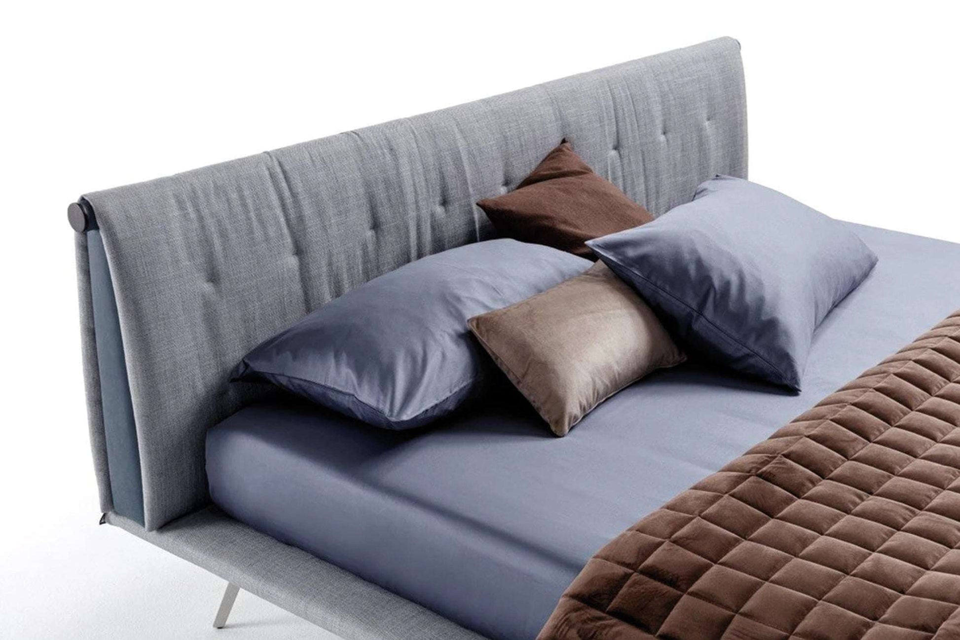 Stoff Polsterbett Stella 200 x 180 cm