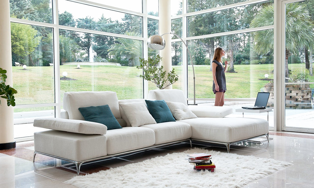 Stoff Ecksofa Paris - Modernes Design trifft Komfort