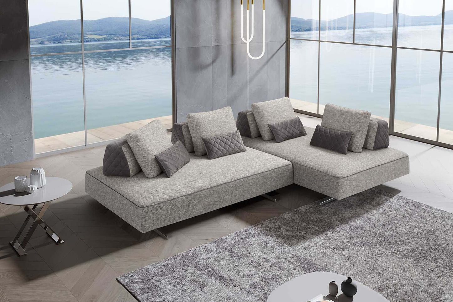 Stoff Ecksofa Turin