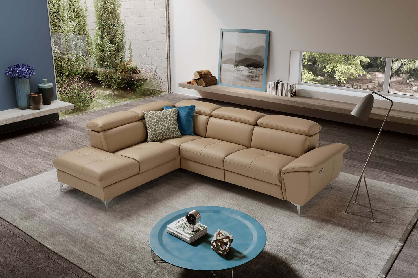Ecksofa Leder Zürich mit 170 x 275 cm Familie Burghardt