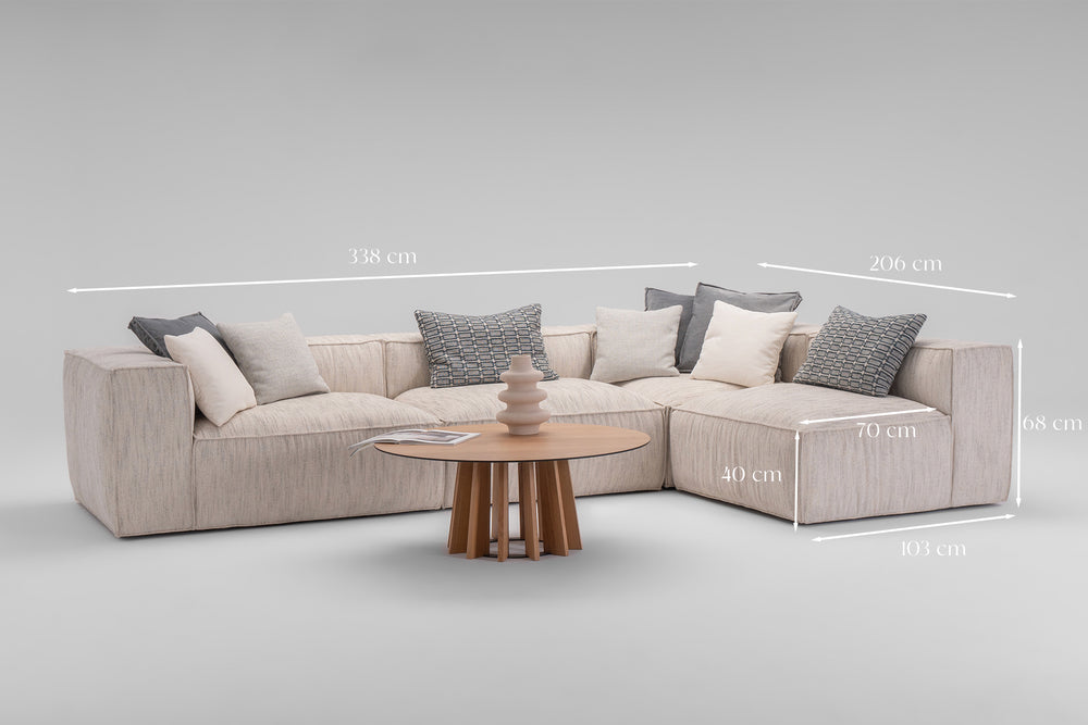 Ecksofa Florenz Stoff